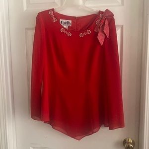 Flowy red blouse